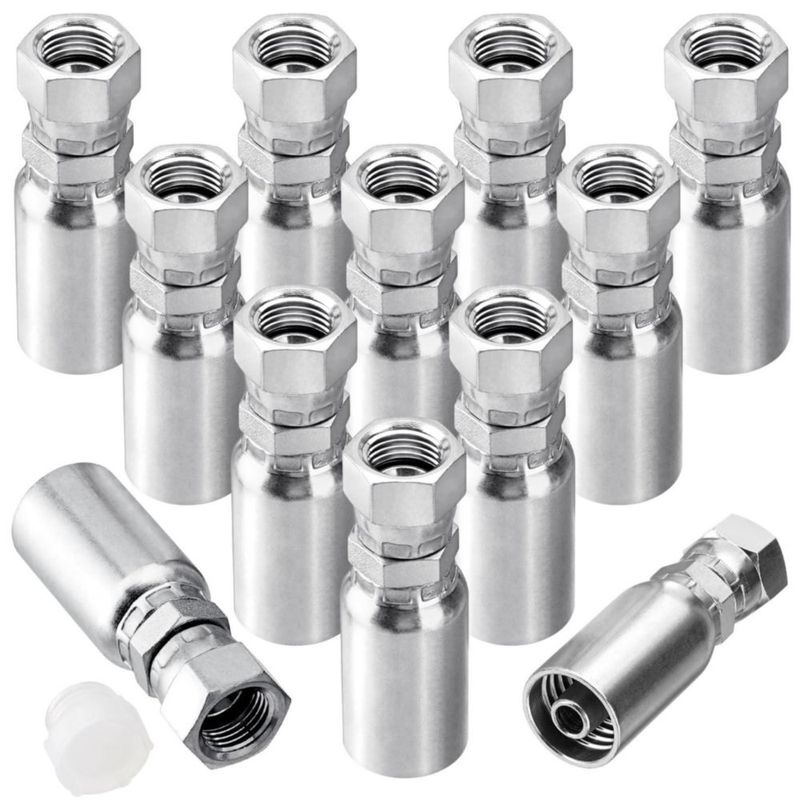 Juego de 12 conectores hidráulicos Racewill 3/8" JIC hembra
