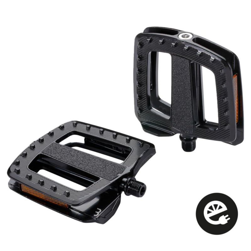 Pedal de bicicleta BBB ErgoBase HP de aluminio negro
