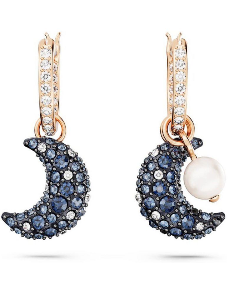Aretes Swarovski 5671569 Luna Diseño Asimétrico Luna