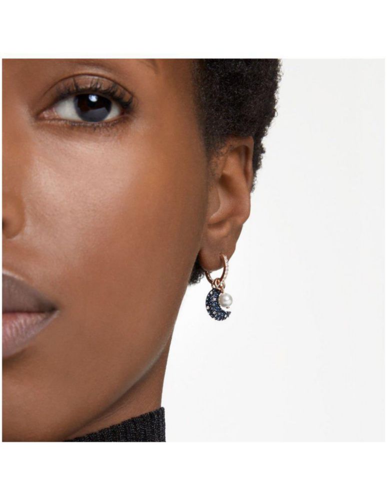 Aretes Swarovski 5671569 Luna Diseño Asimétrico Luna