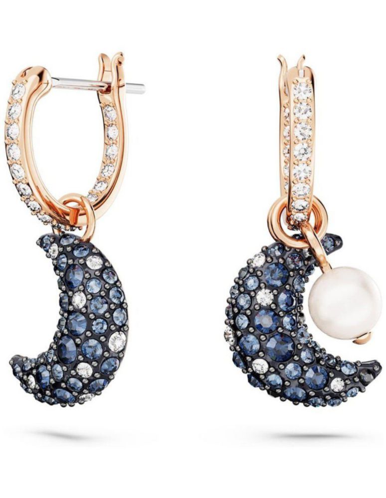 Aretes Swarovski 5671569 Luna Diseño Asimétrico Luna