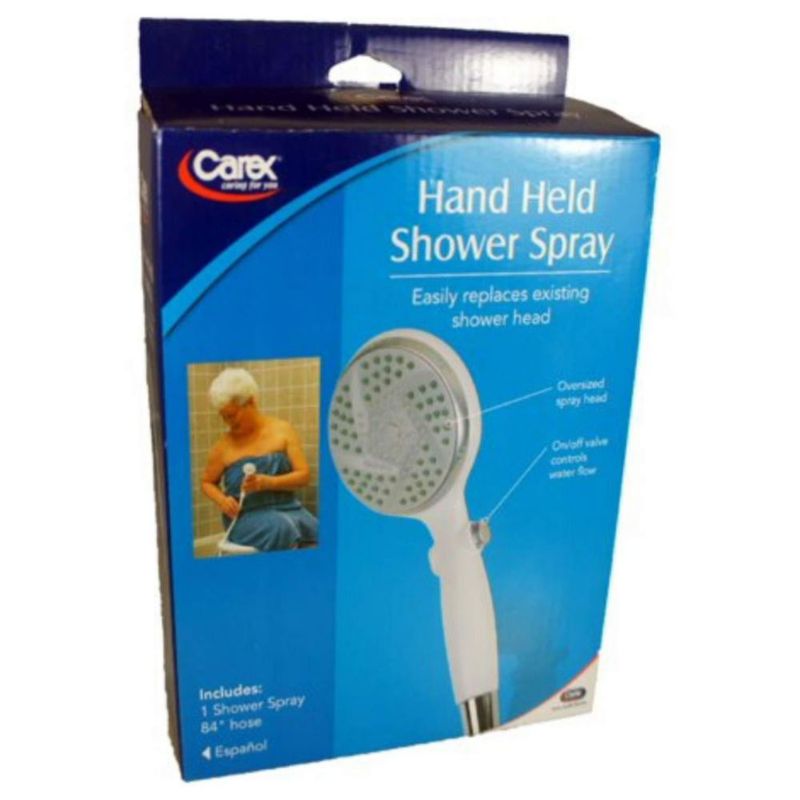 Cabezal de ducha Carex portátil cabezal de 9 cm 21 m manguera con pausa
