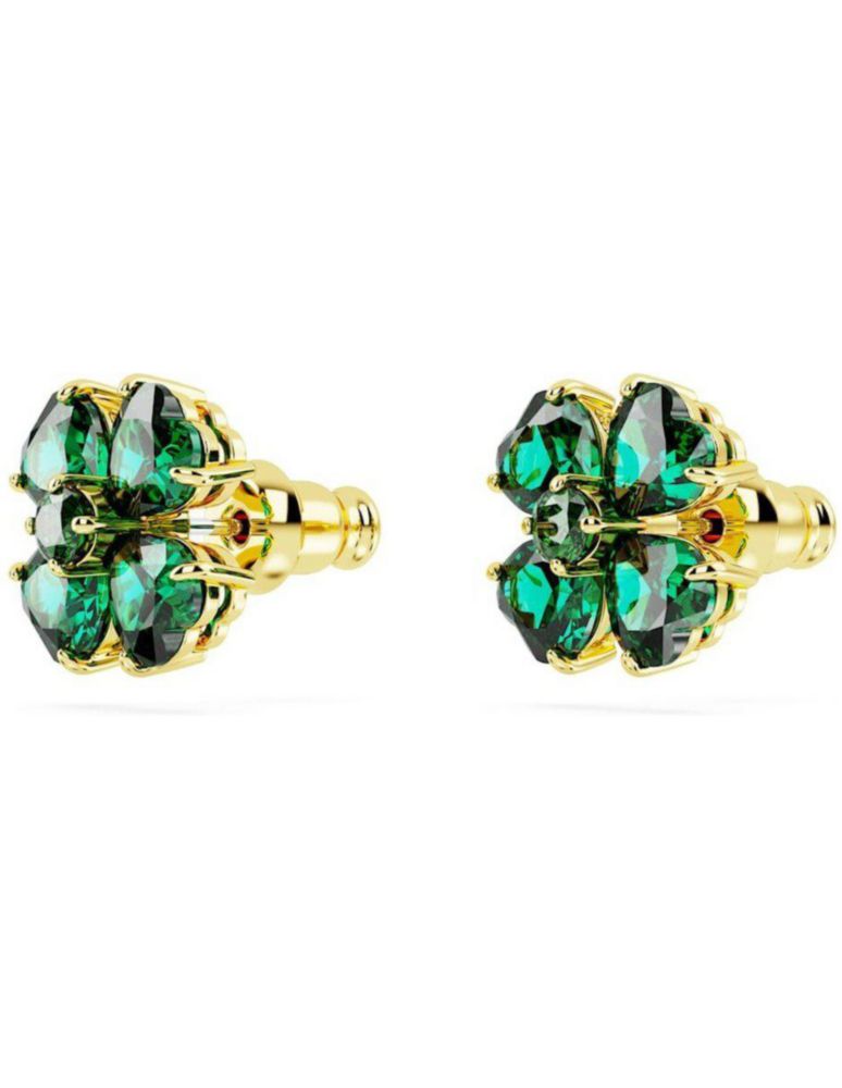 Aretes Swarovski 5666236 De Botón Idyllia Trébol Verdes