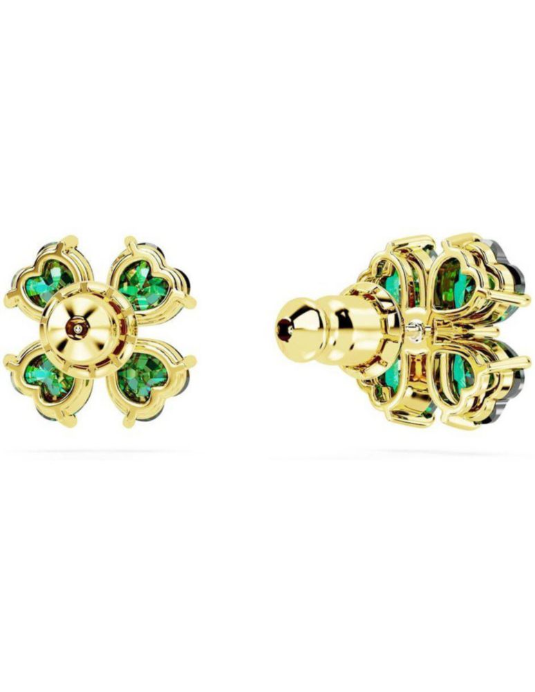 Aretes Swarovski 5666236 De Botón Idyllia Trébol Verdes