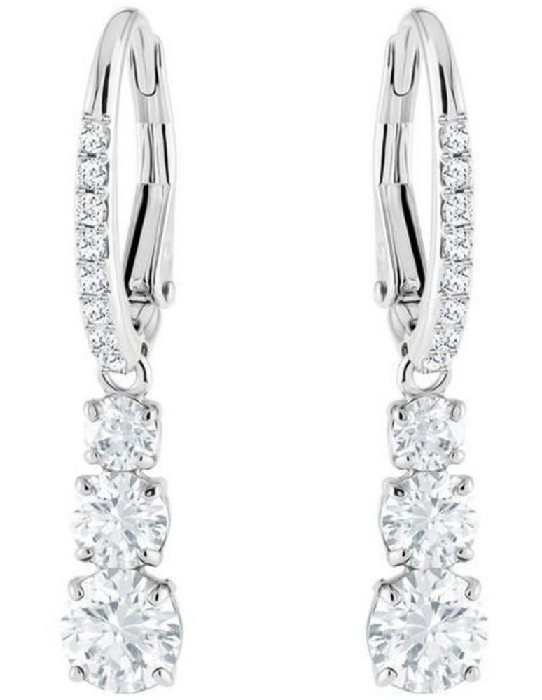 Pendientes Swarovski 5416155 Attract Trilogy Round Blanco Baño