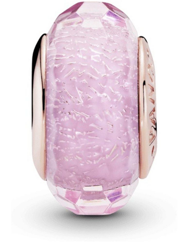 Charm Sujetador Dije Pandora 781650 De Cristal Murano Facetado Rosa