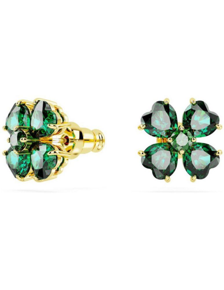 Pendientes Swarovski 5666236 De Botón Idyllia Trébol Verdes
