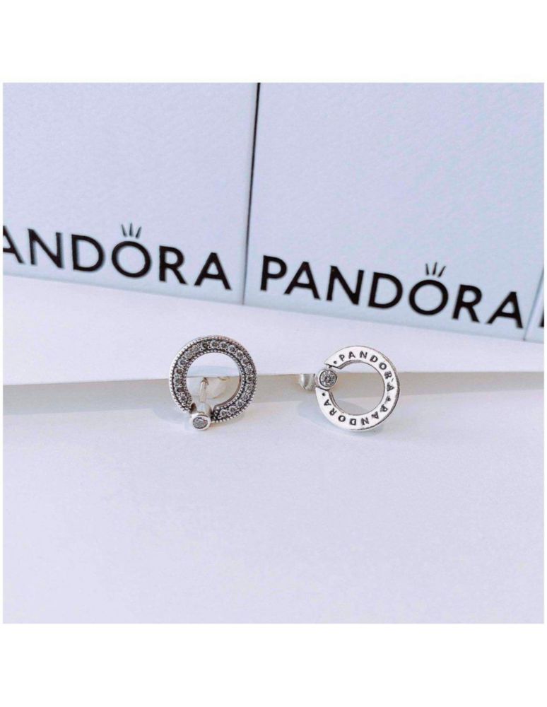 Pendientes Pandora 299486c01 De Botón Reversibles Círculo