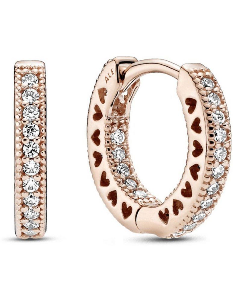 Pendientes Pandora 286317c01 De Aro Con Corazón Pavé