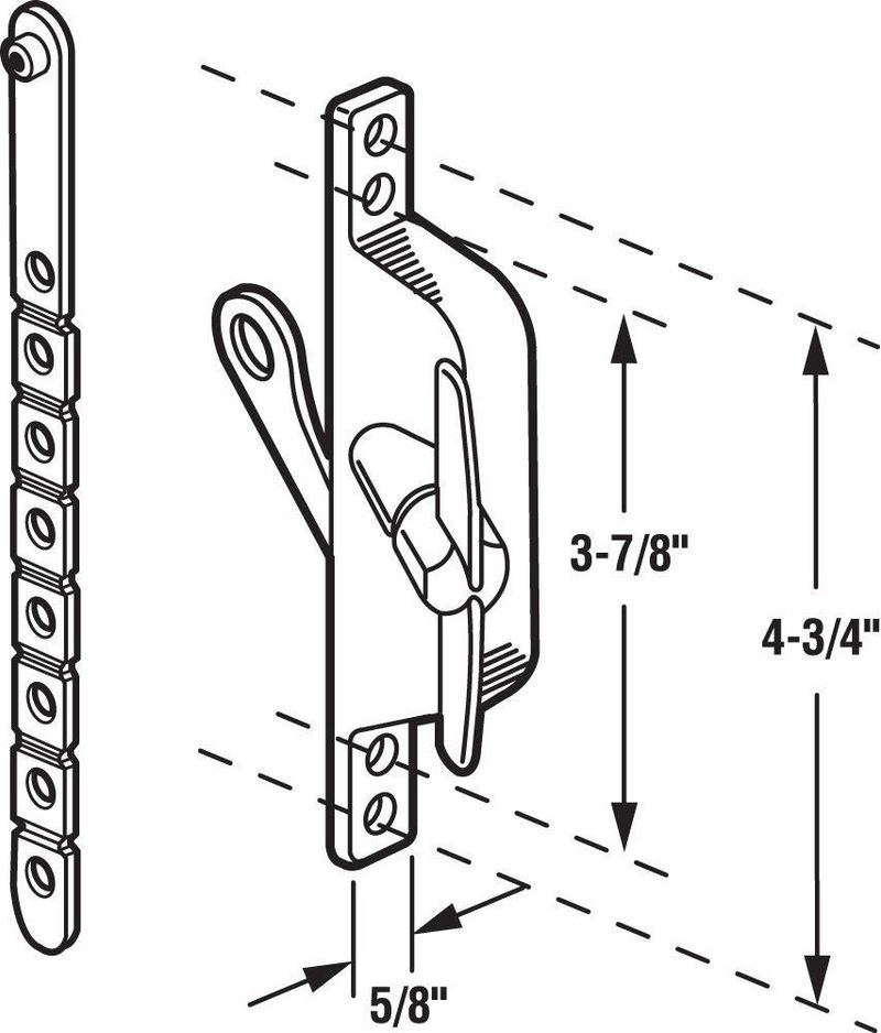 Louver Operator Prime-Line H 3547 Bronce fundido a presión