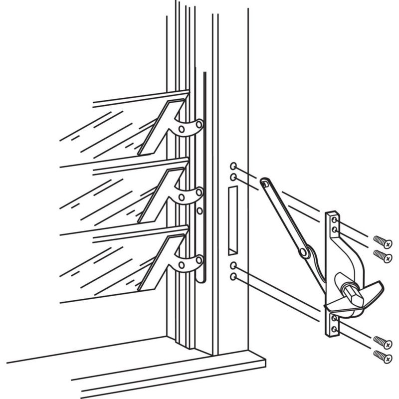 Louver Operator Prime-Line H 3547 Bronce fundido a presión