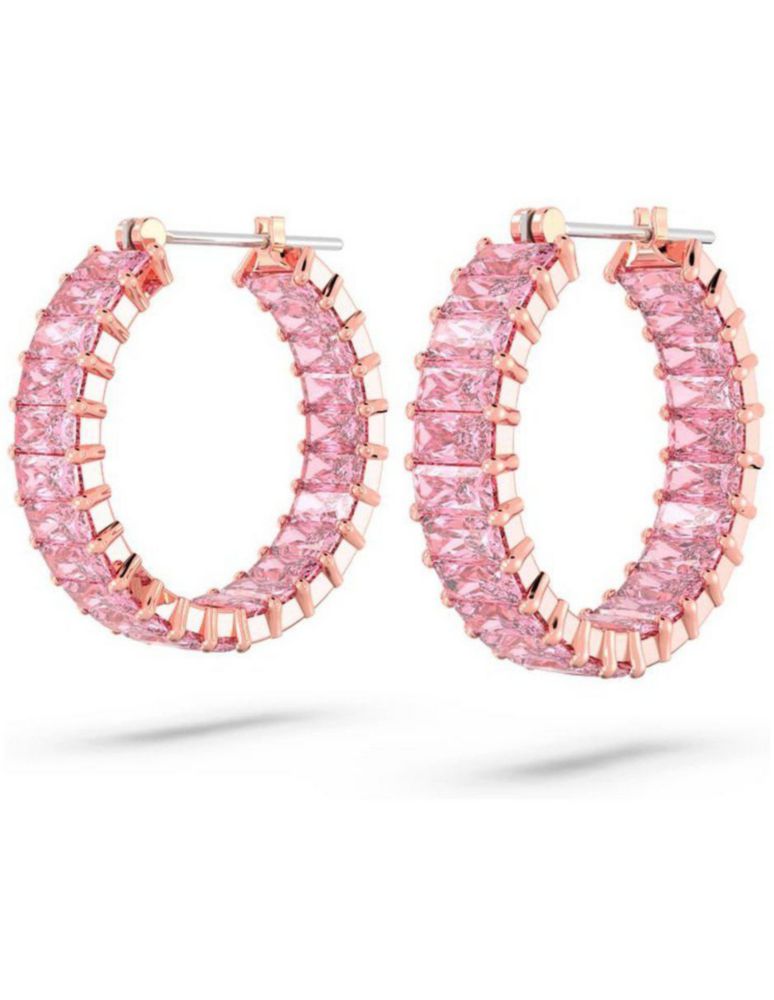 Aretes Pendientes Swarovski 5657726 De Aro Matrix Talla Baguette