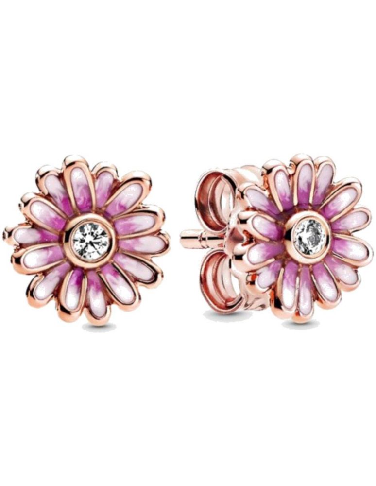 Pendientes Pandora 288773c01 De Botón Margarita Rosa Joya
