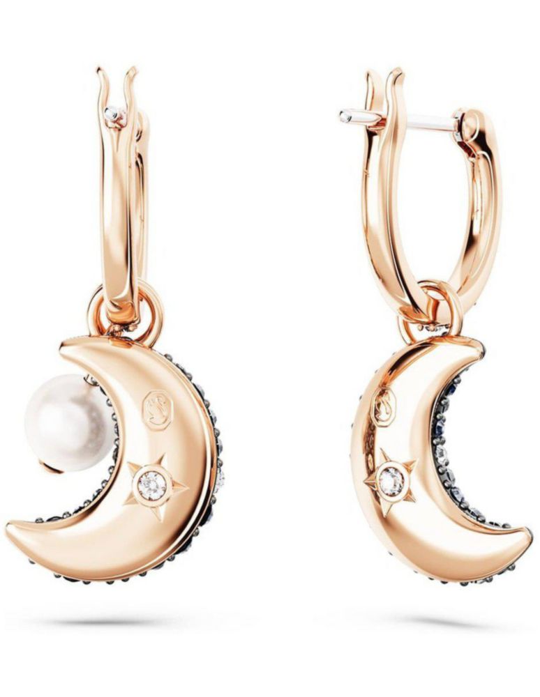 Aretes Pendientes Swarovski 5671569 Luna Diseño Asimétrico Luna