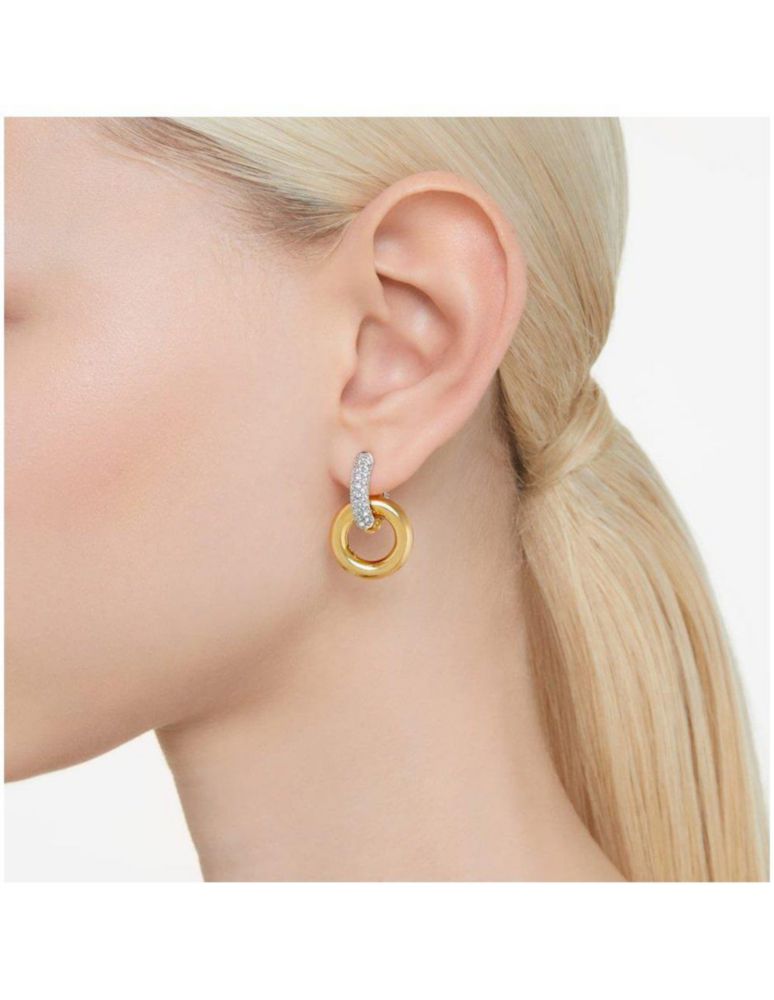 Aretes Pendientes Swarovski 5668818 De Aro Dextera Bucle
