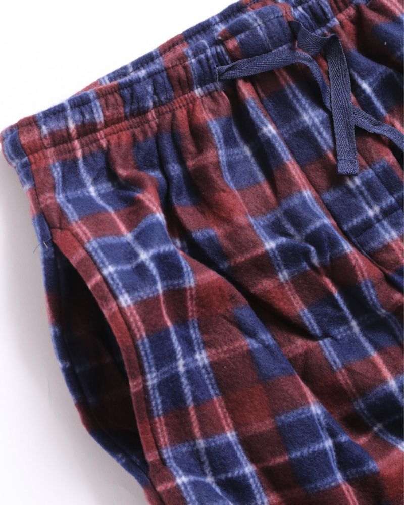Pantalones de pijama de polar a cuadros Active Club - Pack de 3 - Talla grande