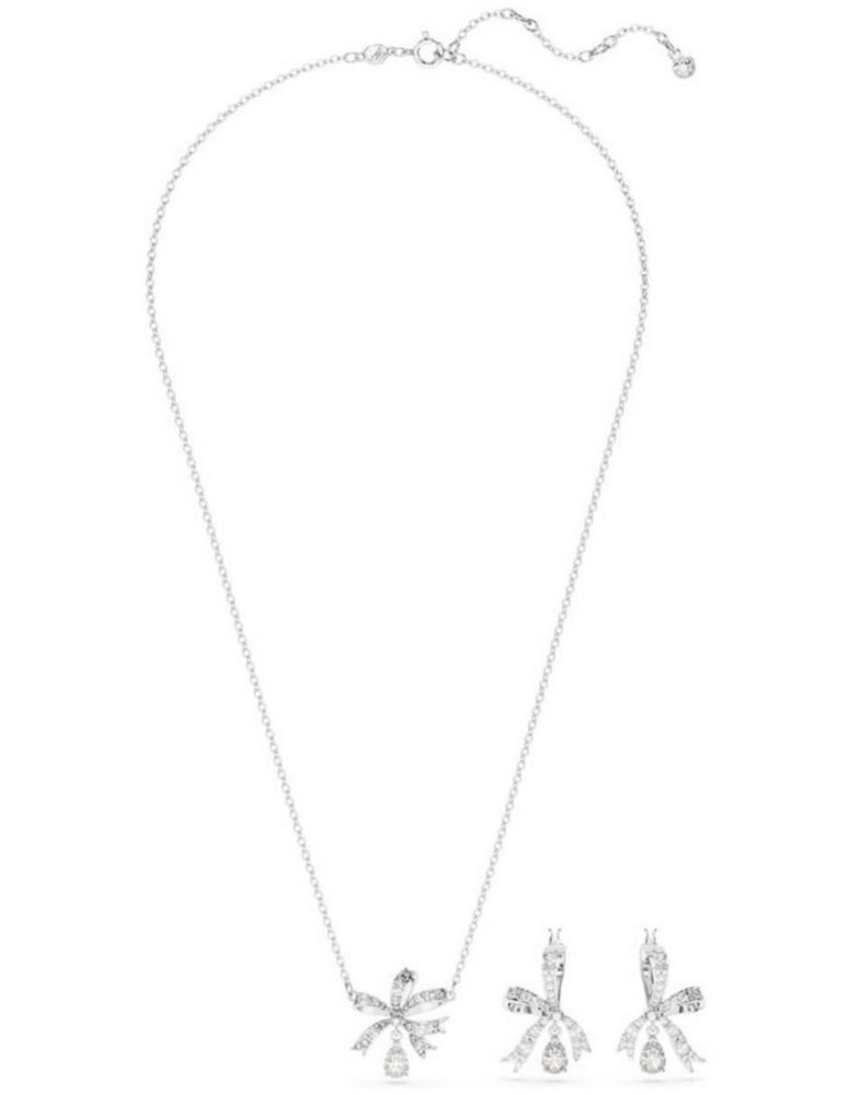 Conjunto de Swarovski 5660118 Volta Lazo Blanco Baño De Rodio