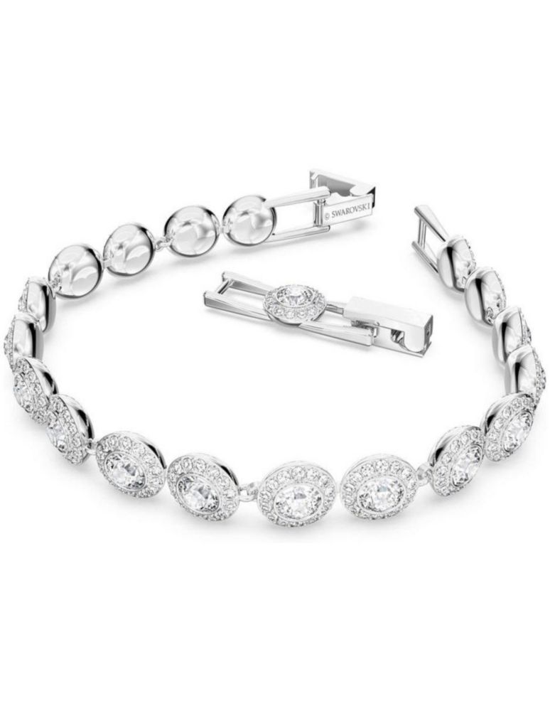 Conjunto Collar Colgante de Swarovski 5367853 Angelic Blanco Baño Rodio