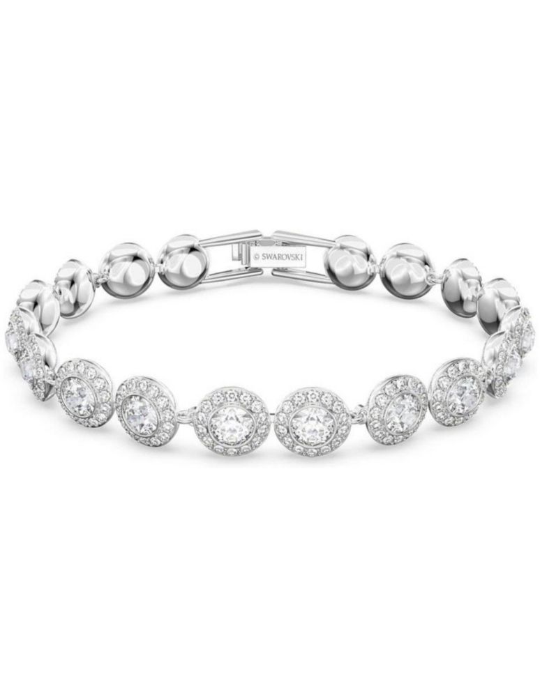 Conjunto Collar Colgante de Swarovski 5367853 Angelic Blanco Baño Rodio