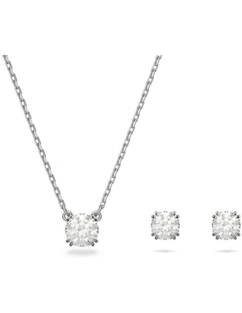 Conjunto Collar Swarovski 5647663 Constella Talla Redonda Blanco