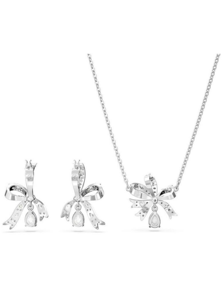 Conjunto Swarovski 5660118 Volta Lazo Blanco Baño De Rodio