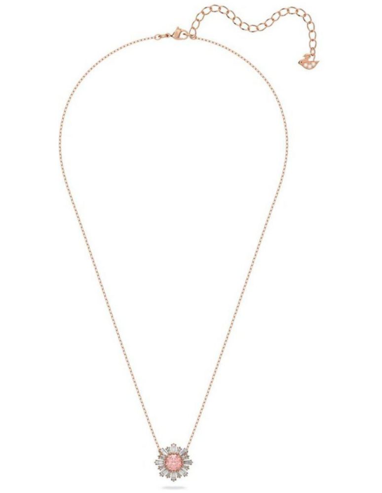 Colgante Collar de Swarovski 5642961 Sunshine Rosa Baño Tono Oro Rosa