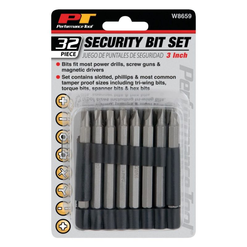Juego de brocas de seguridad Performance Tool W8659 32 piezas