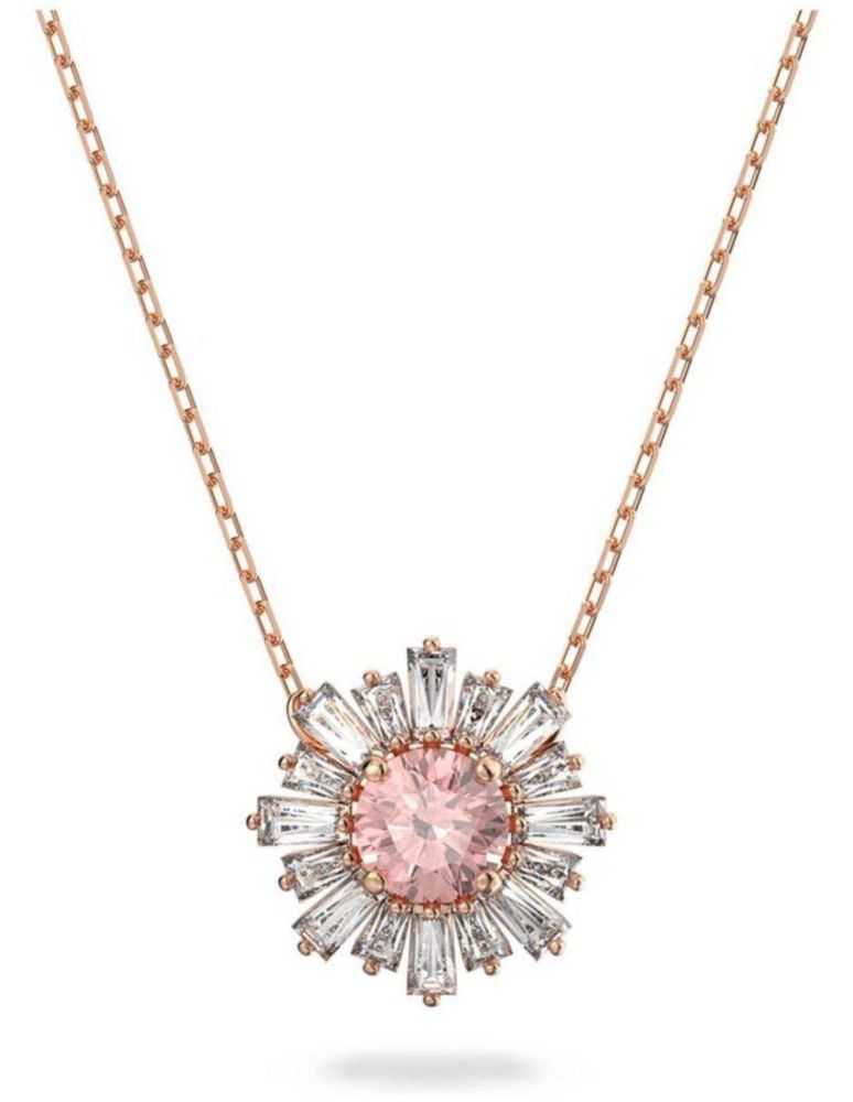 Collar Colgante Swarovski 5642961 Sunshine Rosa Baño Tono Oro Rosa