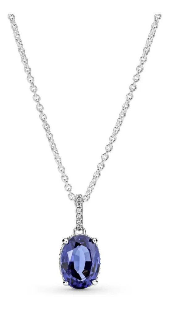 Collar Colgante de Pandora 390055c01 En Plata Halo Brillante Joya