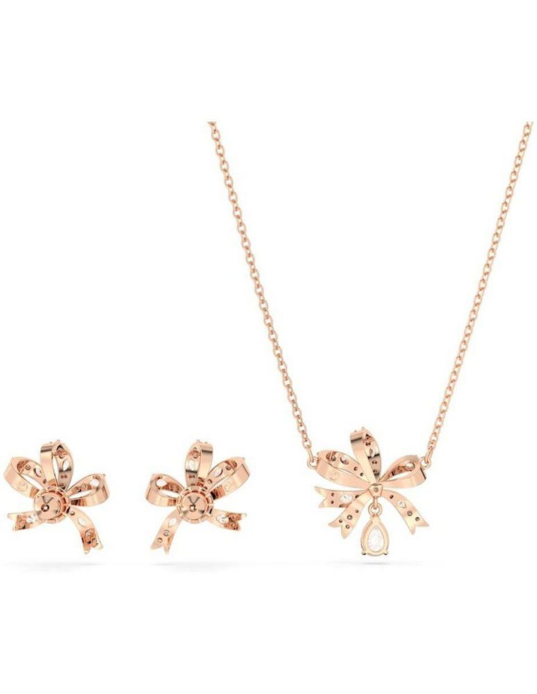 Conjunto Swarovski 5661680 Volta Lazo Blanco Baño Tono Oro
