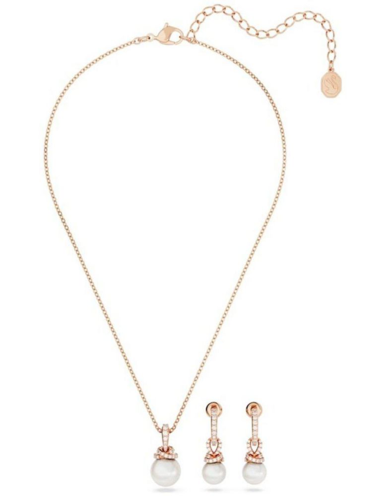Conjunto Swarovski 5672835 Originally Blanco Baño Tono Oro