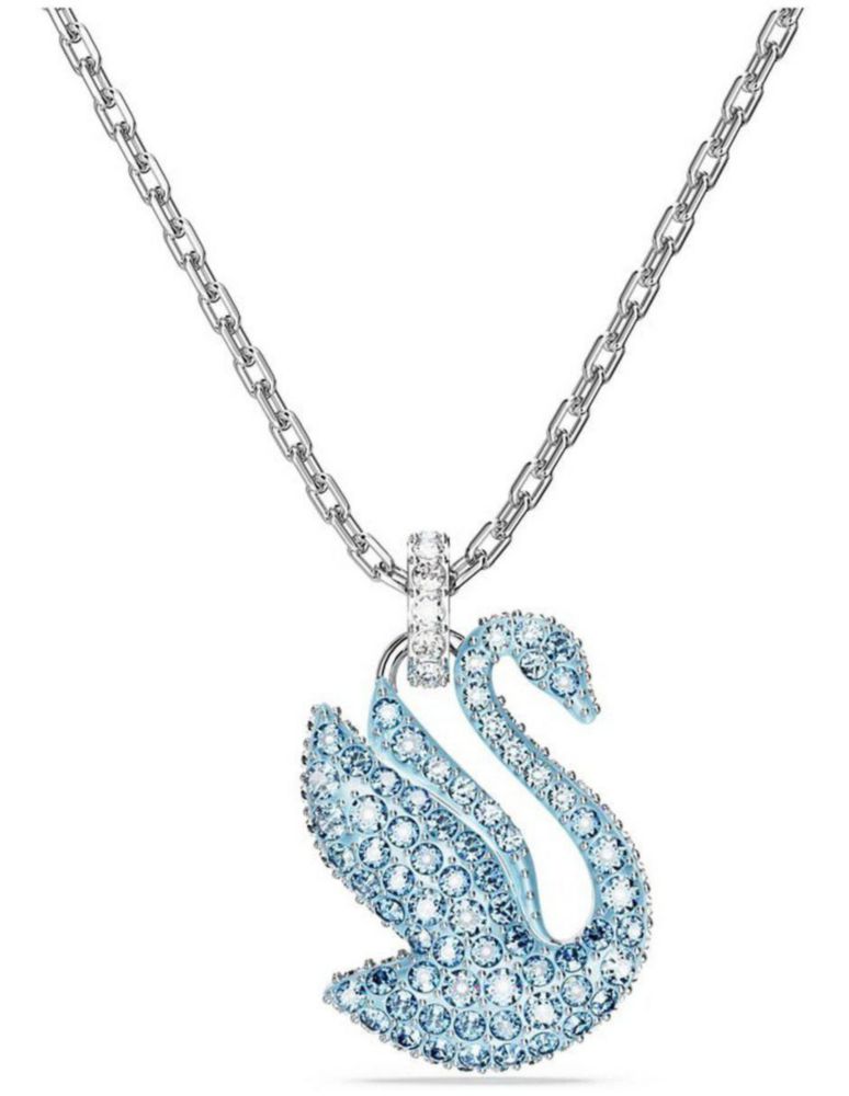 Colgante Collar de Swarovski 5660594 Iconic Swan Cisne Azul Baño