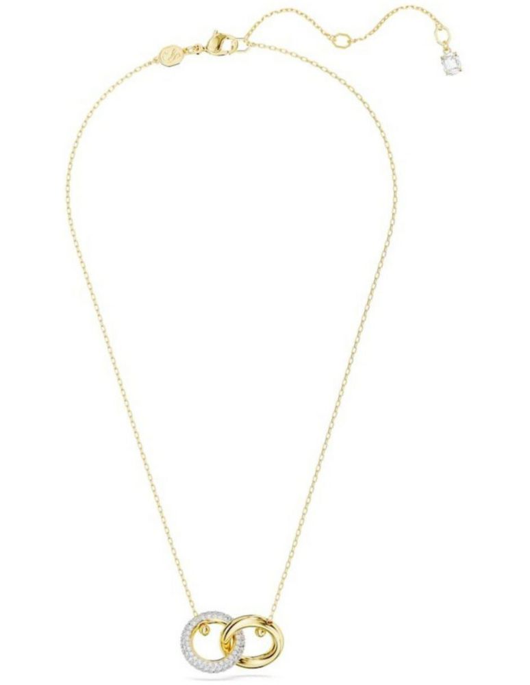 Collar Colgante Swarovski 5668820 Dextera Bucle Entrelazado Blanco