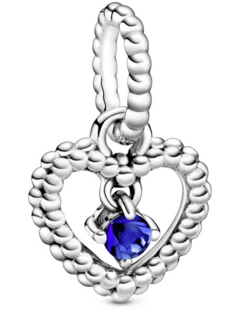 Charm Dije Sujetador de Pandora 798854c12 Colgante Corazón De Abalorio Azul
