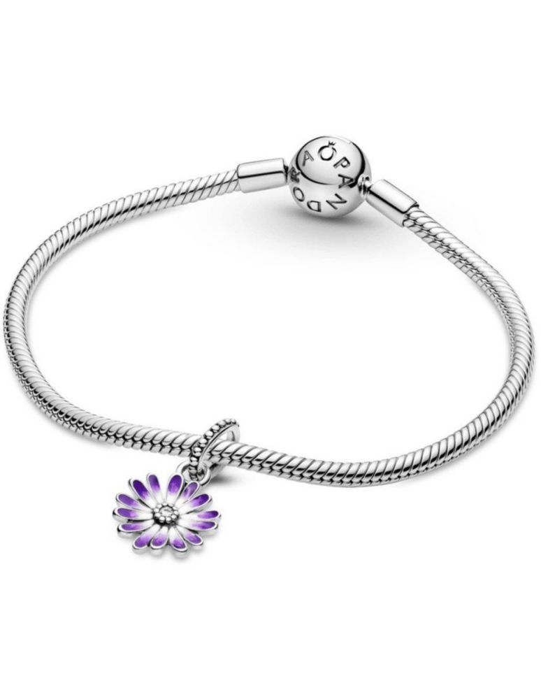 Charm Sujetador Dije Pandora 798771c01 Colgante Margarita Morada Joya