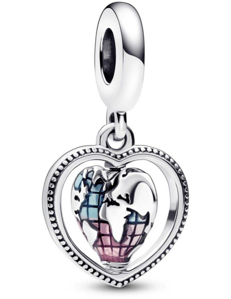 Charm Dije Sujetador de Pandora 792240c01 Colgante De Familia Globo Terráqueo