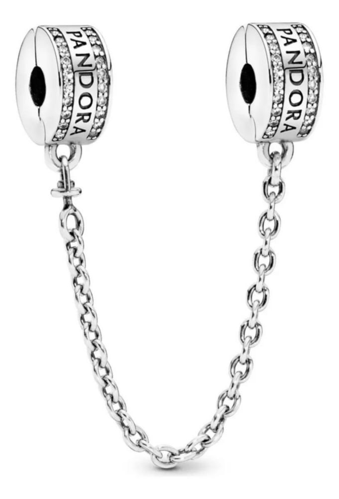 Charm Dije Sujetador de Pandora 792057cz Cadena De Seguridad Insignia