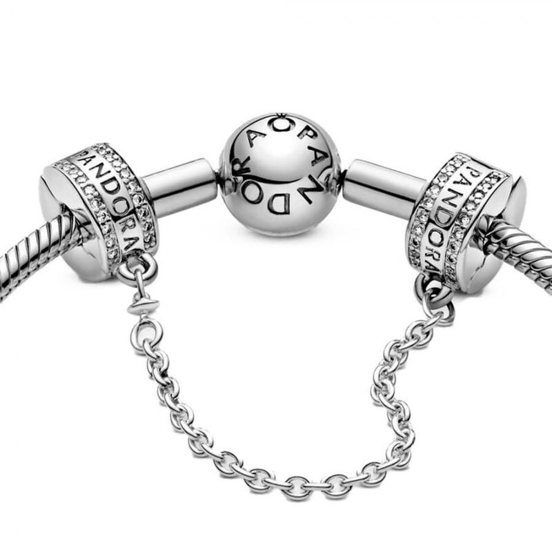 Charm Sujetador Dije de Pandora 792057cz Cadena De Seguridad Insignia