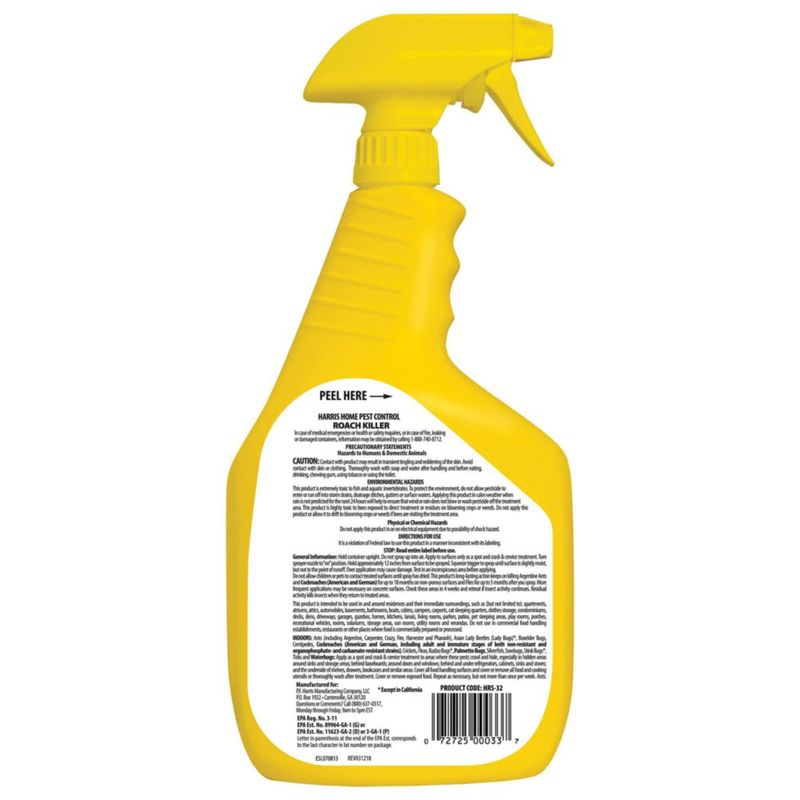 Insecticida Harris Mata-Cucarachas en Spray Líquido 946 ml