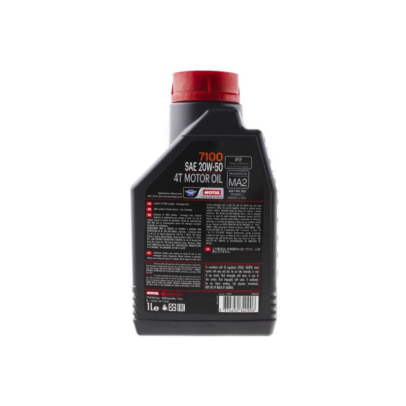 ACEITE MOTUL MOTO SINTETICO 7100 4T 20W50 1LT 104103