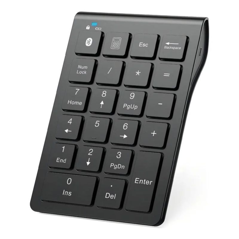 Teclado Numérico Inalámbrico 22 Teclas Bluetooth 5.0 Color del teclado Negro