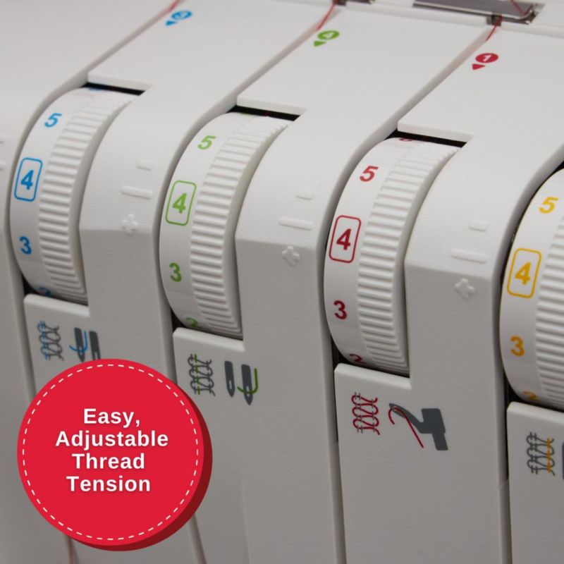 Máquina de overlock Serger SINGER S14-78 de 2 a 3 puntos color blanco