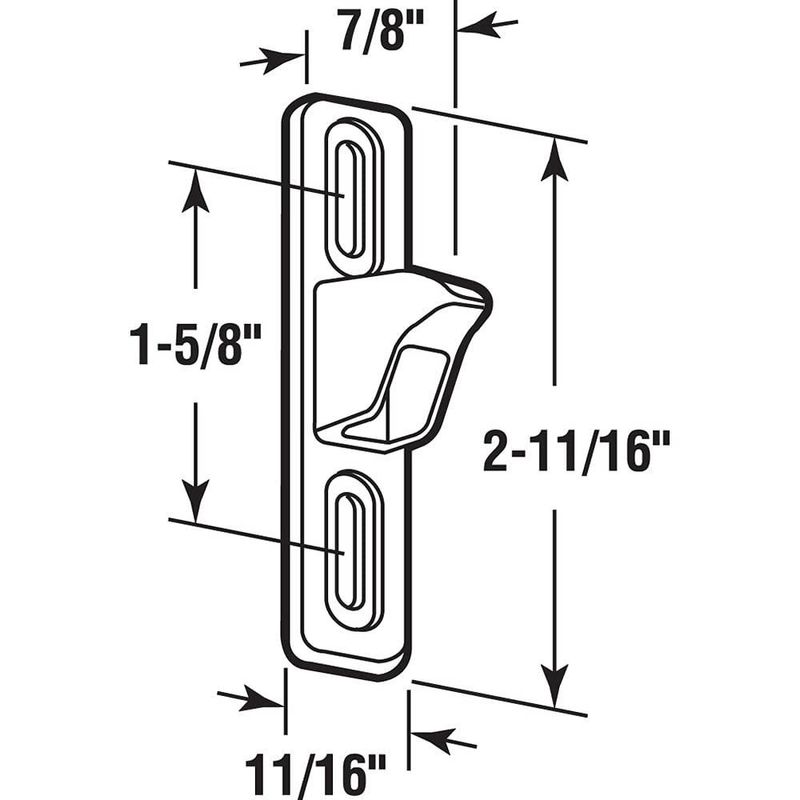 Guardabarros corredizos cromados para Doorstop PRIME-LINE E 2040