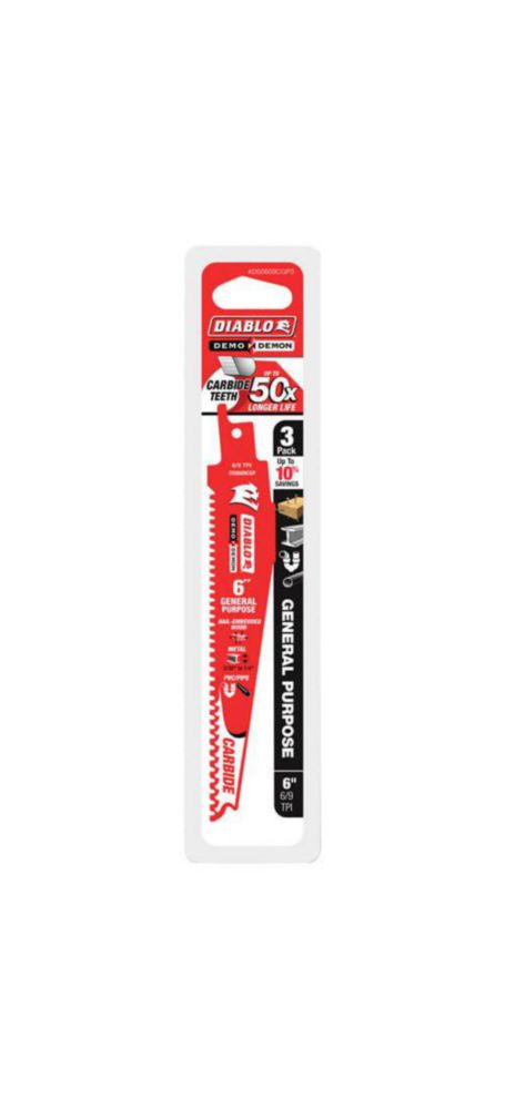 Hojas de sierra Diablo DS0609CGP3 15 cm 3 TPI paquete de 3
