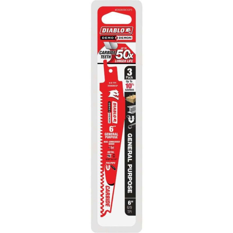 Hojas de sierra Diablo DS0609CGP3 15 cm 3 TPI paquete de 3