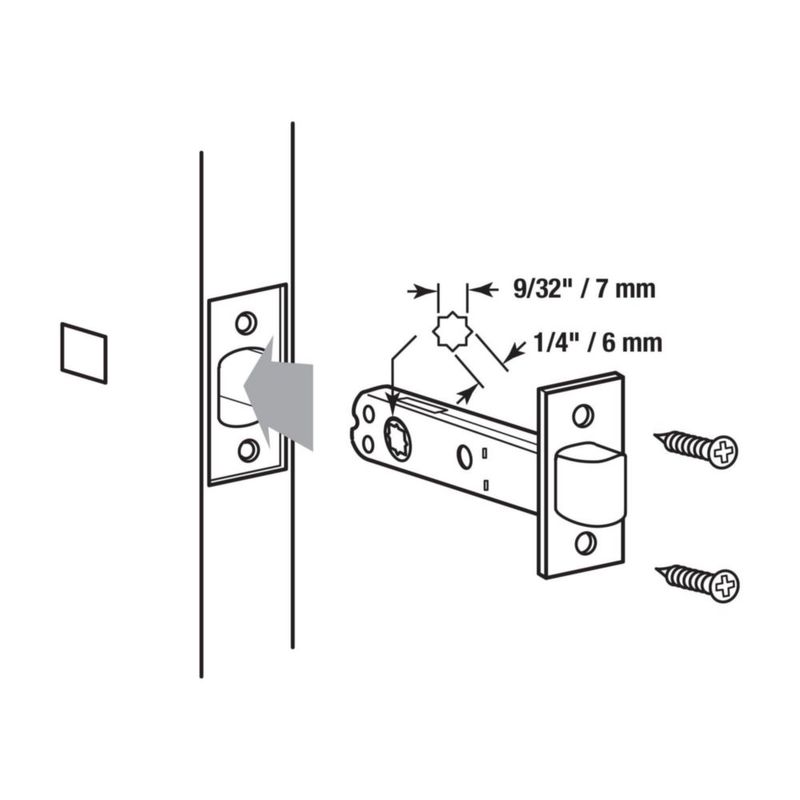Pestillo para puerta PRIME‑LINE de acero con acabado en latón – 25 cm