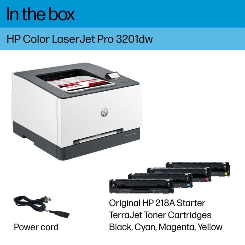 Impresora HP Color Laserjet Pro 3201dw inalámbrica dúplex
