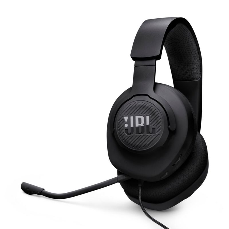 Auriculares para videojuegos JBL Quantum 100M2 con cable y micrófono negros
