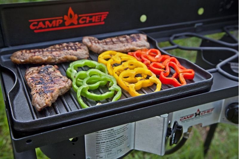 Plancha Camp Chef reversible presazonada 36 x 41 cm