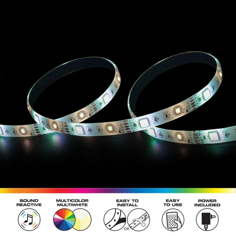 Tira de luces LED reactivas al sonido XTREME de 5 m con control remoto